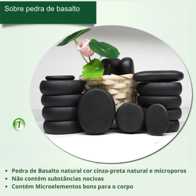 Kit Massagem Pedras Quentes - 22 peças Kit Massagem Pedras Quentes - 22 peças