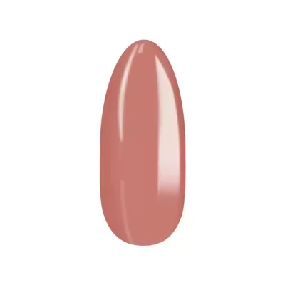 Unha postiça oval rosa nude brilhante