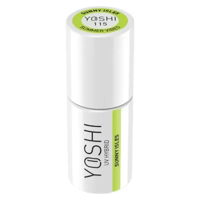 Frasco branco de verniz para unhas YOSHI UV HYBRID SUNNY ISLES