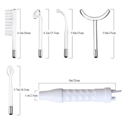 Kit Alta Frequência Portátil C/ 5 Eléctrodos