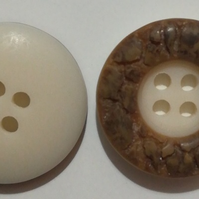 Botão Plast.Vintage - 20 mm   Pack 12