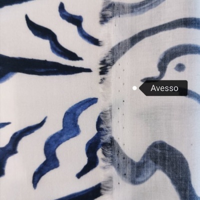 Tecido Voile BLUE BIRD