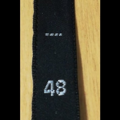 Etiqueta de Tamanhos "NÚMEROS ADULTO" PRETO