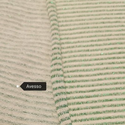 Malha Jersey Riscas c/ Lurex LIGHT VERD