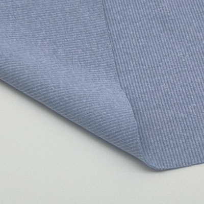 Malha canelada/rib AZUL MESCLA