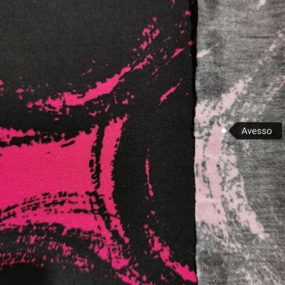 Malha Jersey c/ Elastano PADRÃO ROSA CHOQUE