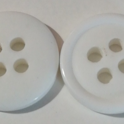 Botão Branco Brilho - 11 mm Pack 12