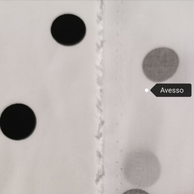 Tecido Popeline BOLAS BRANCO & PRETO