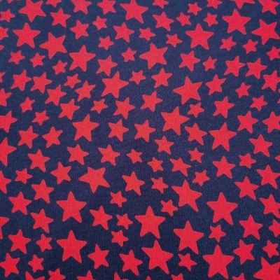 Malha Piquet ESTRELADO VERMELHO/MARINHO