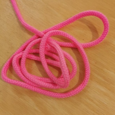 Cordão redondo 5/6mm - algodão - rosa
