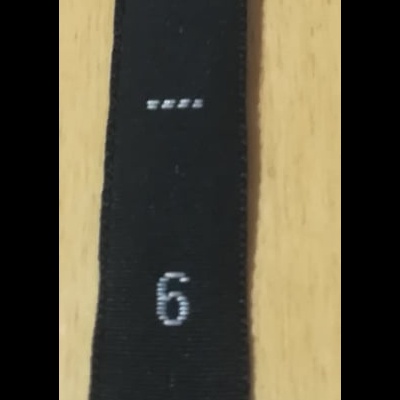 Etiqueta de Tamanhos "NÚMEROS CRIANÇA" PRETO