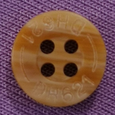 Botão Plástico Bege - 11mm Pack 12