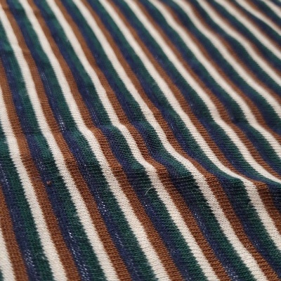 Malha Jersey Interlock RISCAS VERDE/AZUL/CASTANHO