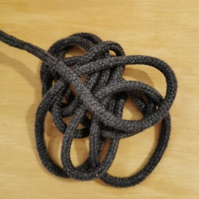 Cordão redondo 5/6mm - algodão - cinzento escuro