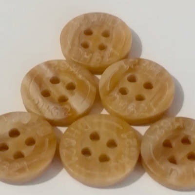 Botão Plástico Bege - 11mm Pack 12