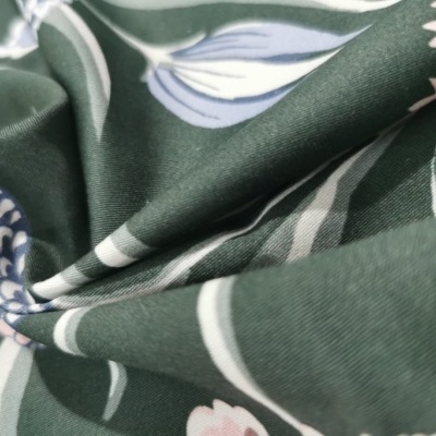 Tecido Cetim CRAVO E ROSA