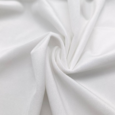 Retalho tecido veludo liso branco