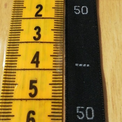 Etiqueta de Tamanhos "NÚMEROS ADULTO" PRETO