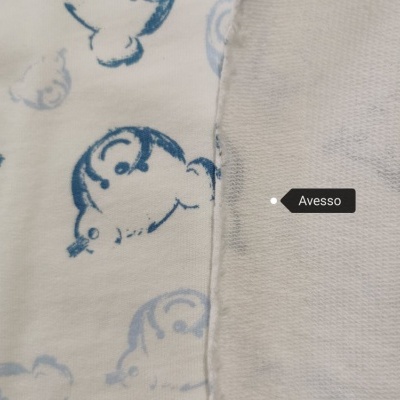 Felpa Italiana algodão URSINHOS AZUIS