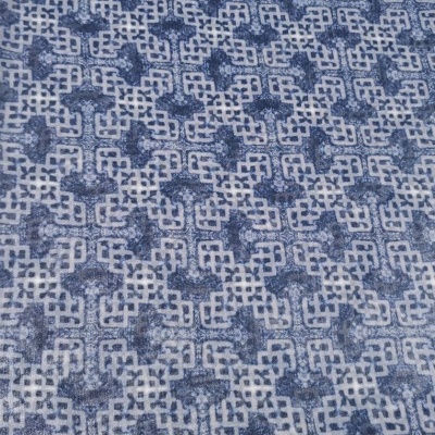 Tecido Chiffon CRUZADO AZUL