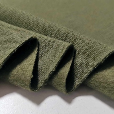 Felpa Italiana c/carda e elastano ARMY GREEN