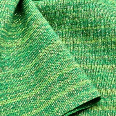 Malha canelada/rib c/Lurex FROGGY GOLD