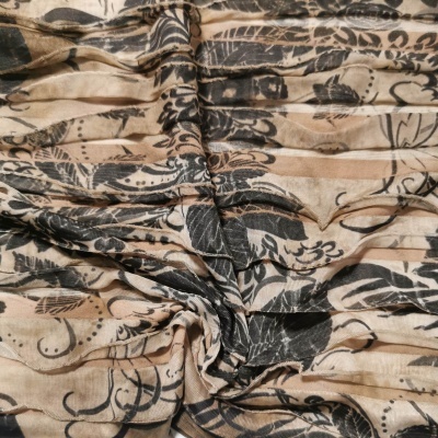 Malha Jersey Plissado ONDAS CASTANHAS