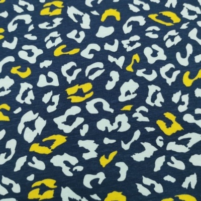 Malha Jersey alg/elast LEOPARD BLUE