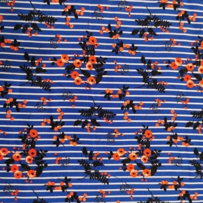 Tecido Crepe FLOR JAPONESA