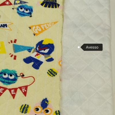 Tecido Algodão Acolchoado YELLOW FENDI