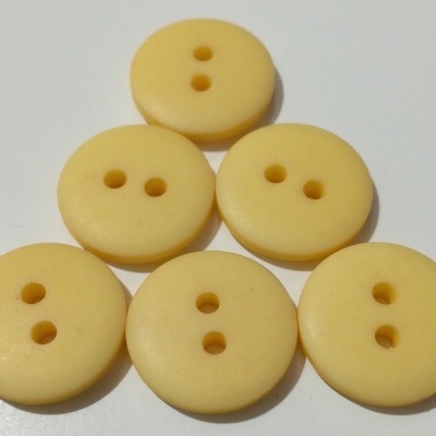 Botão Amarelo Mate - 12 mm Pack 12