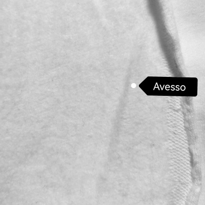 Felpa Italiana c/carda e elastano BRANCO CRU