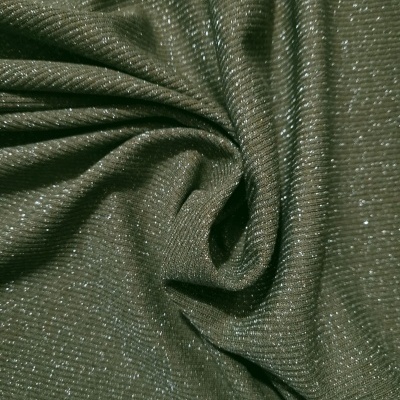 Malha canelada/rib c/lurex VERDE RIVER WOOD