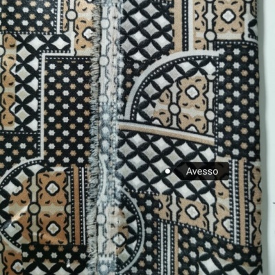 Tecido Cetim ABSTRATO BROWN