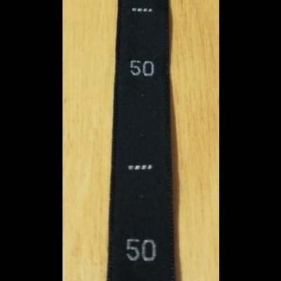 Etiqueta de Tamanhos "NÚMEROS ADULTO" PRETO