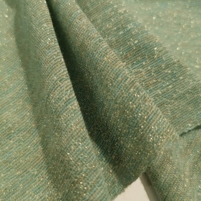 Malha Jersey Interlock c/Lurex GREEN SHINE