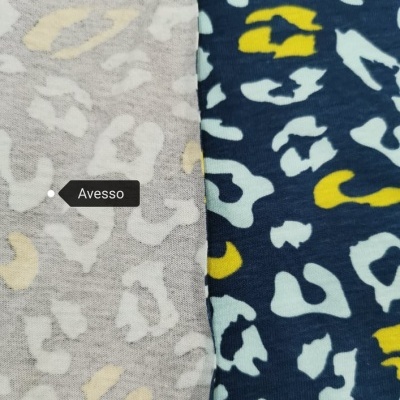 Malha Jersey alg/elast LEOPARD BLUE