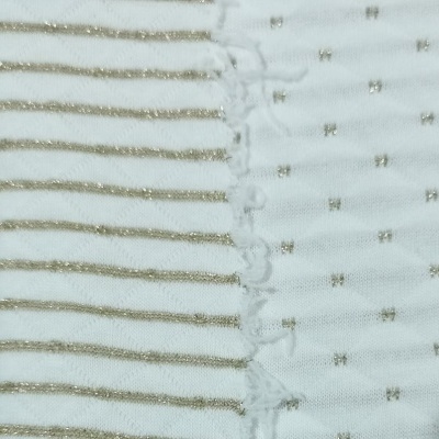 Malha Interlock Jacquard Dupla Face BLANC/LUREX