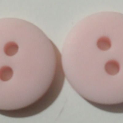 Botão Rosa Bébé Mate -12 mm Pack 12