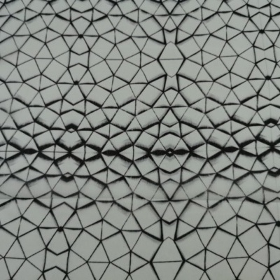 Tecido Chiffon MOSAICO VERDE ÁGUA