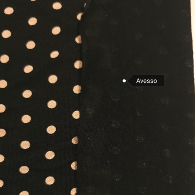 Malha Jersey c/ Elastano PRETO PINTAS BEGE