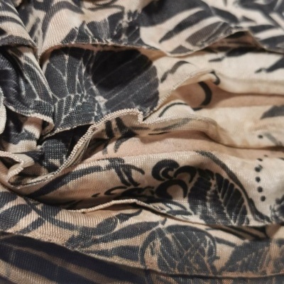 Malha Jersey Plissado ONDAS CASTANHAS