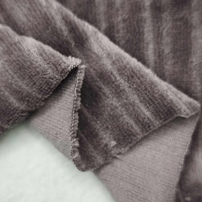 Malha Peluche (tipo veludo) Jaquard CINZA