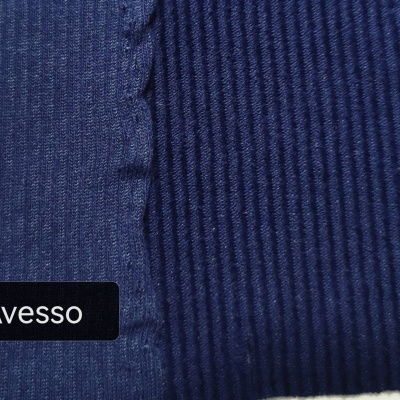 Malha Peluche (tipo veludo) Canelado c/ Elastano BLUE