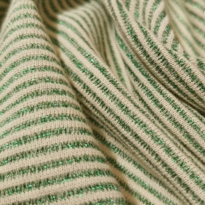 Malha Jersey Riscas c/ Lurex LIGHT VERD