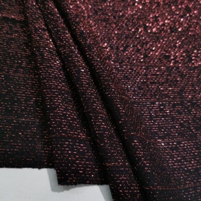 Malha Jersey Interlock c/ Lurex PRETO/BRONZE