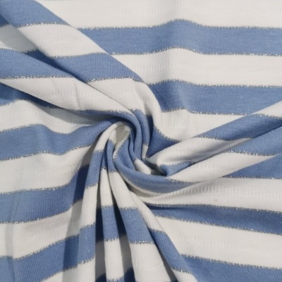 Malha jersey Jacquard c/ Elastano BLUE OFF