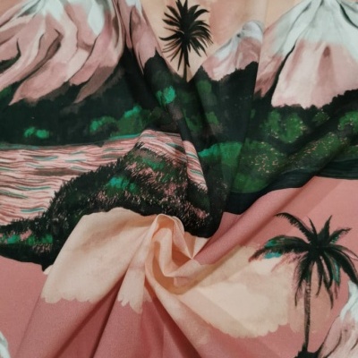 Tecido Algodão VULCÃO ROSA