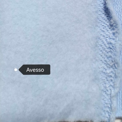 Felpa Americana alg orgânico/poli c/carda NEW BLUE