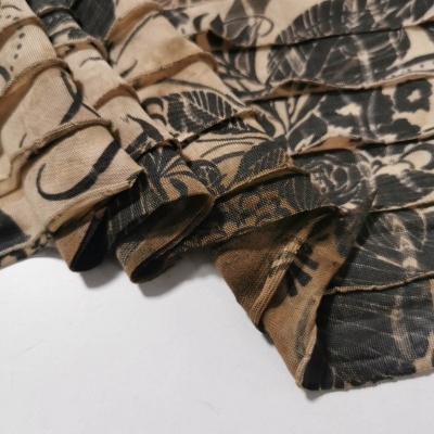 Malha Jersey Plissado ONDAS CASTANHAS